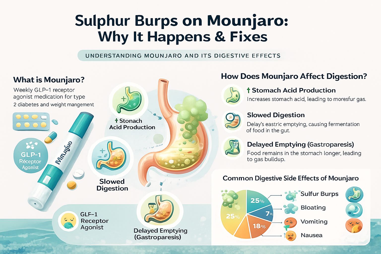 sulphur burps on Tirzepatide