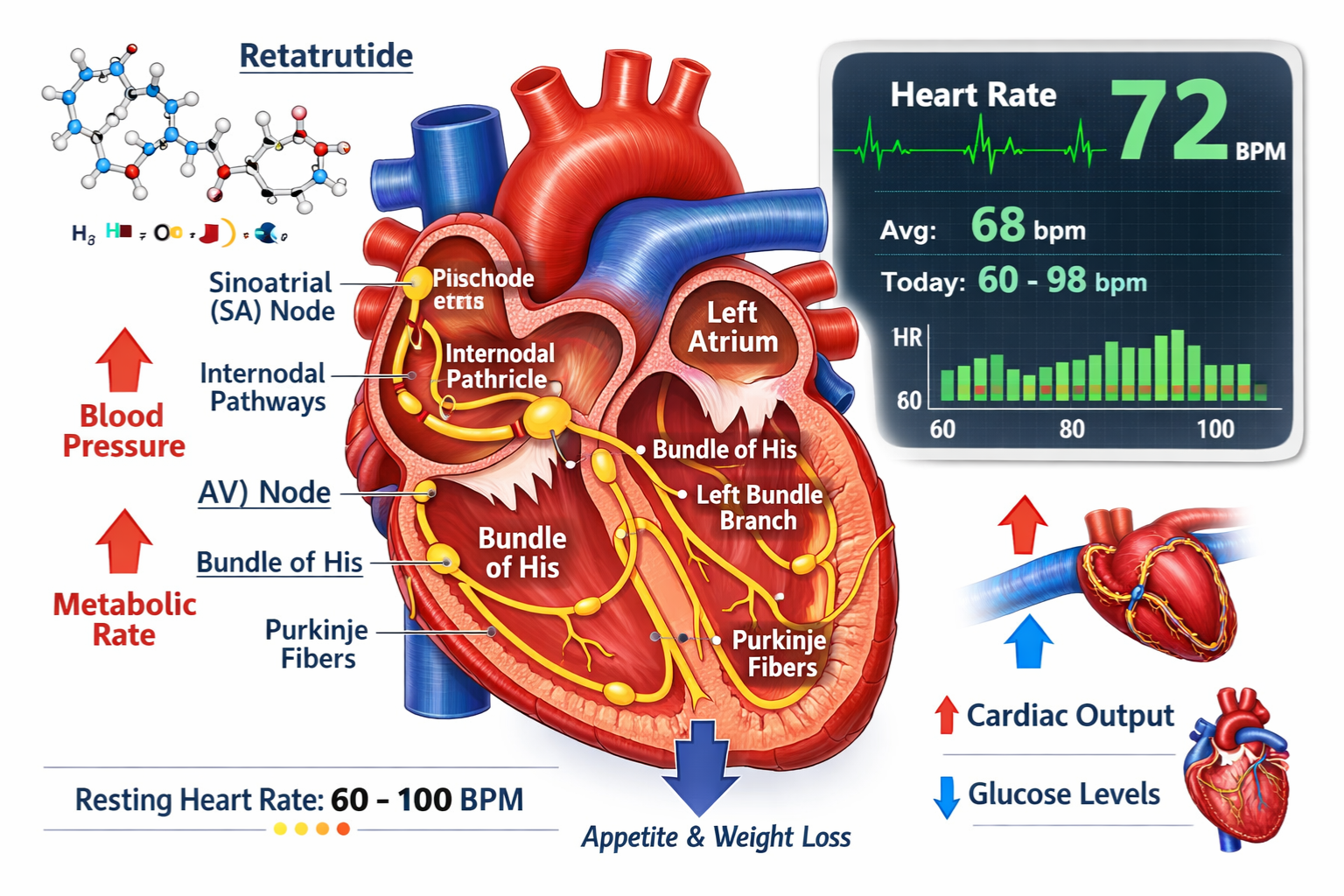 retatrutide resting heart rate